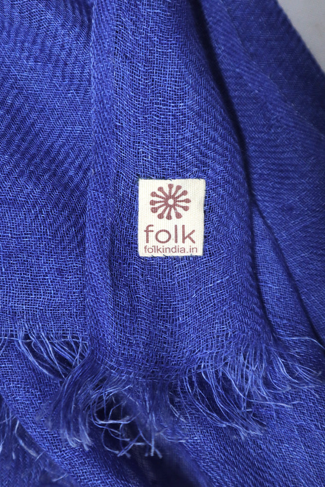 Blue Linen Scarf