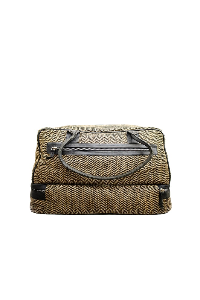 Herringbone Jute Travel Bag