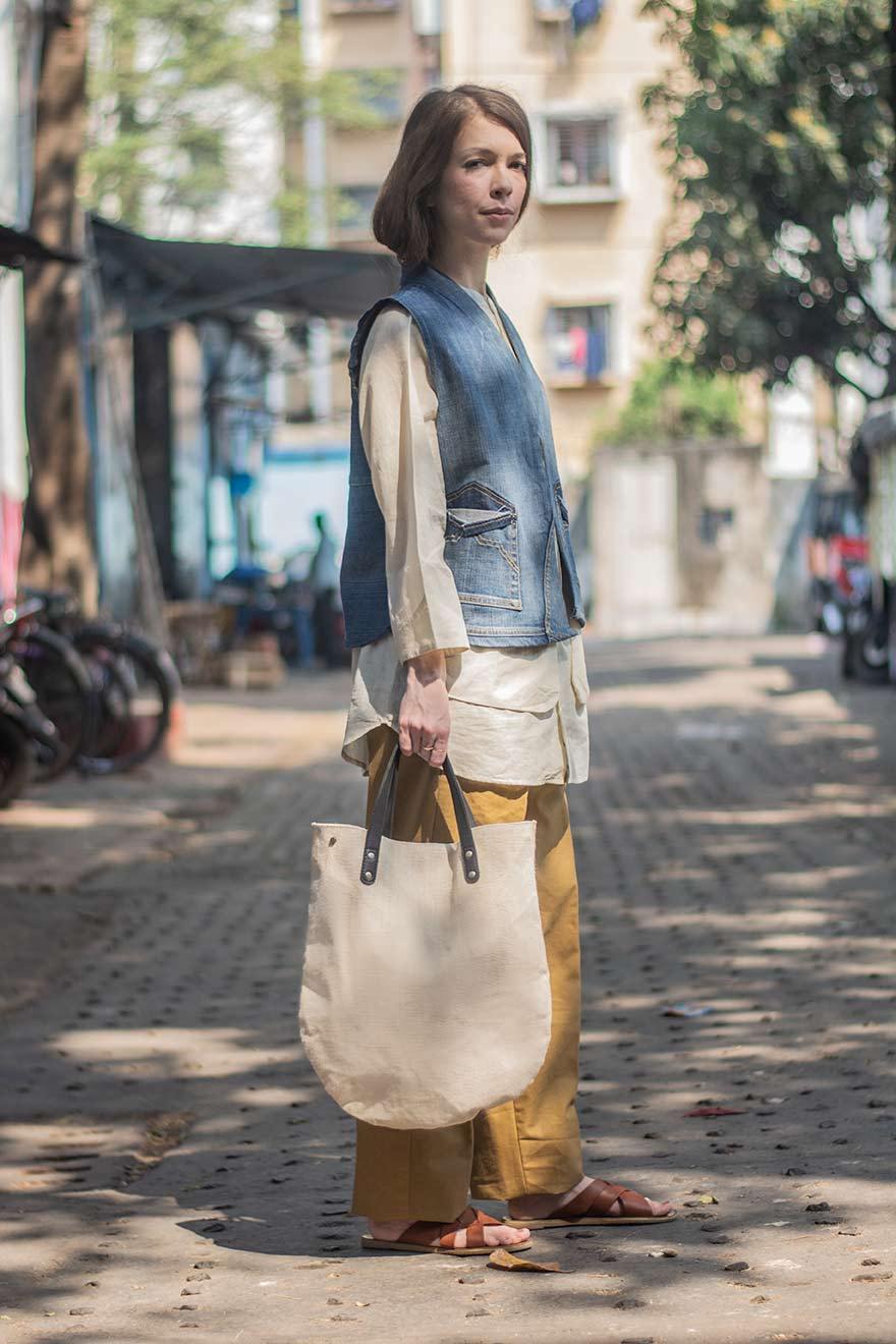 Deconstructed/Upcycled Denim Jacket - Folk