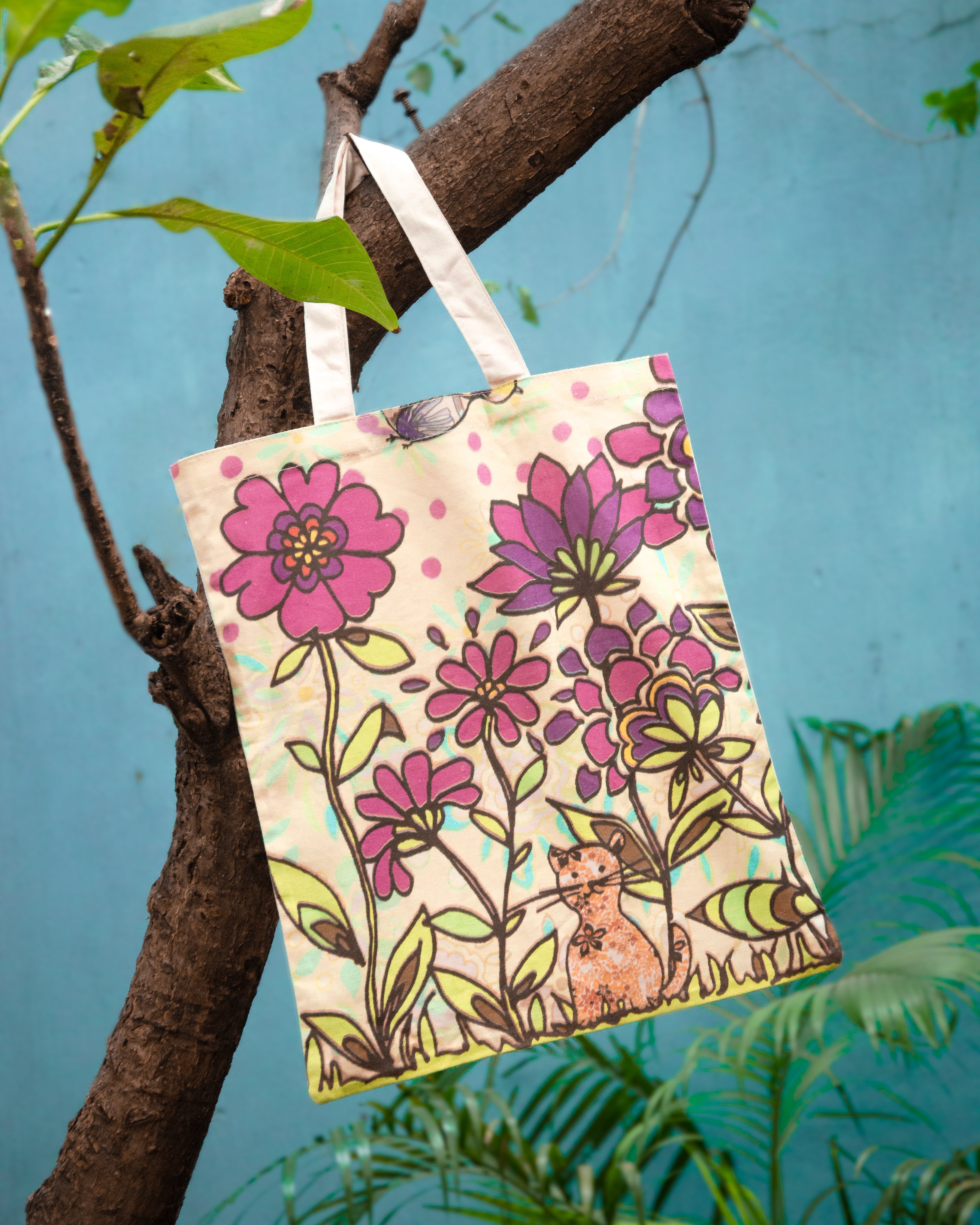 Printed Cotton Tote Bag