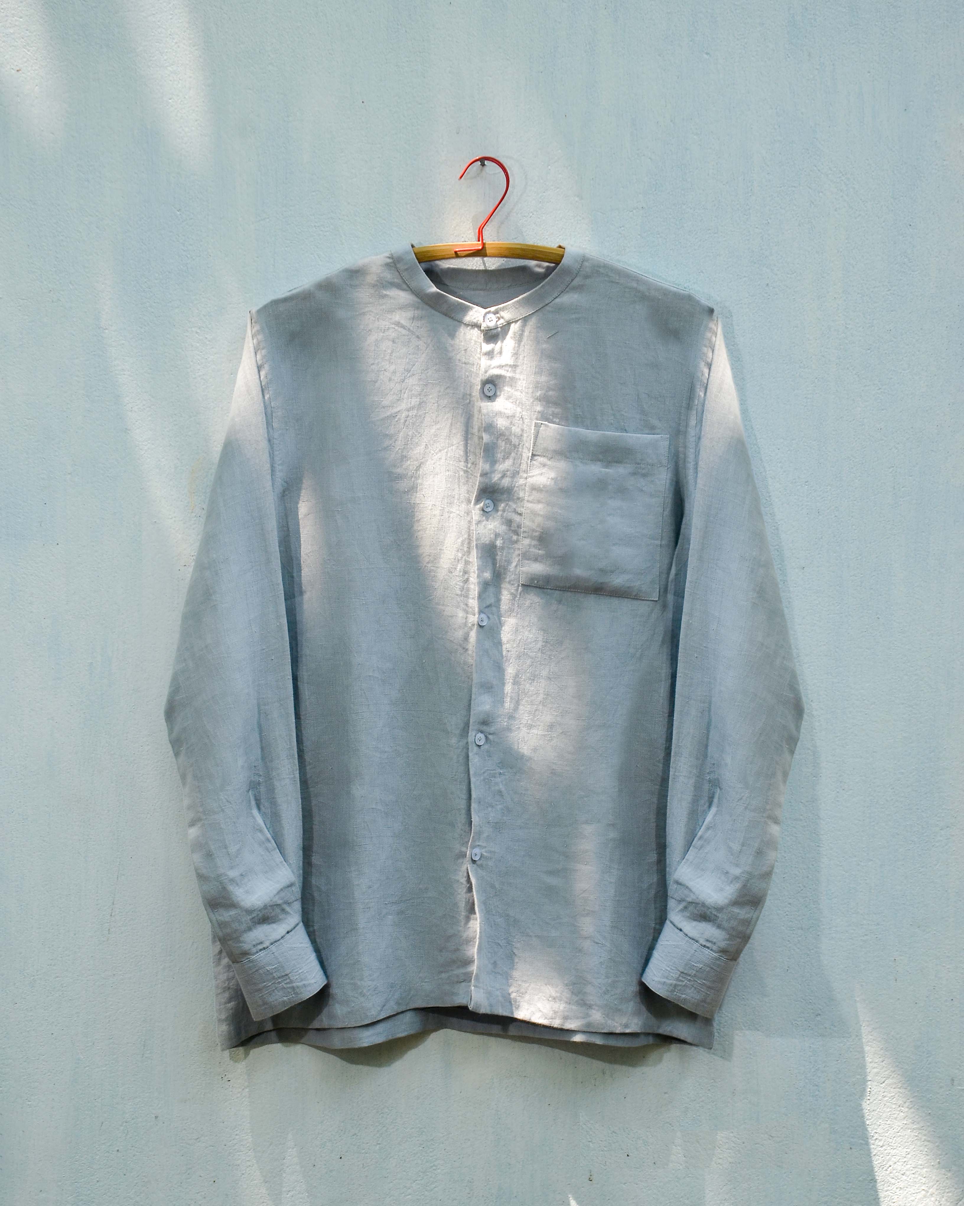 Ice-Grey Linen Shirt