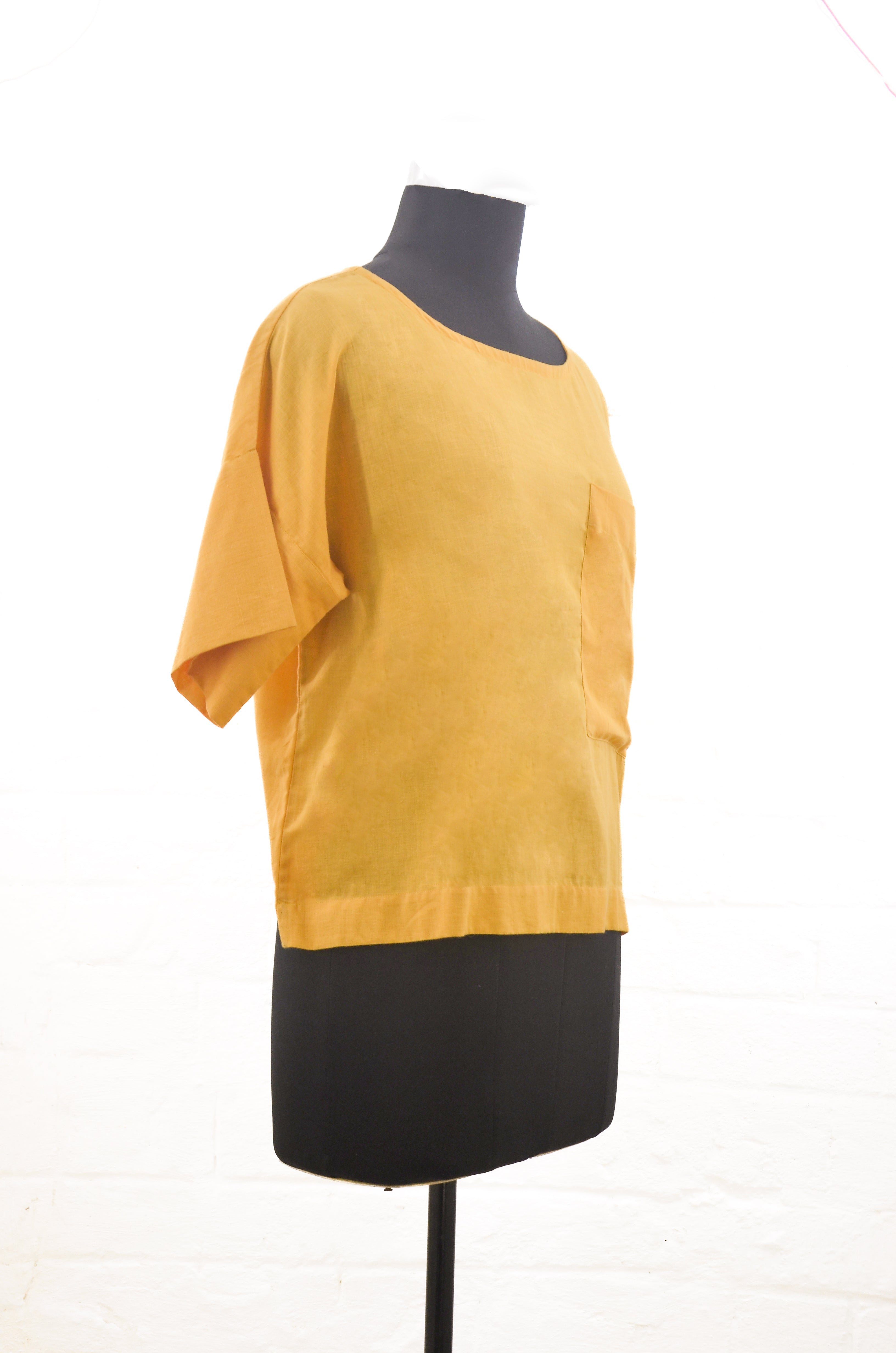 Ochre Yellow Boxy Top