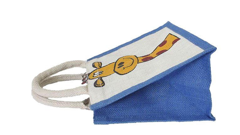 giraffee print sustainable eco friendly lunch bag front view