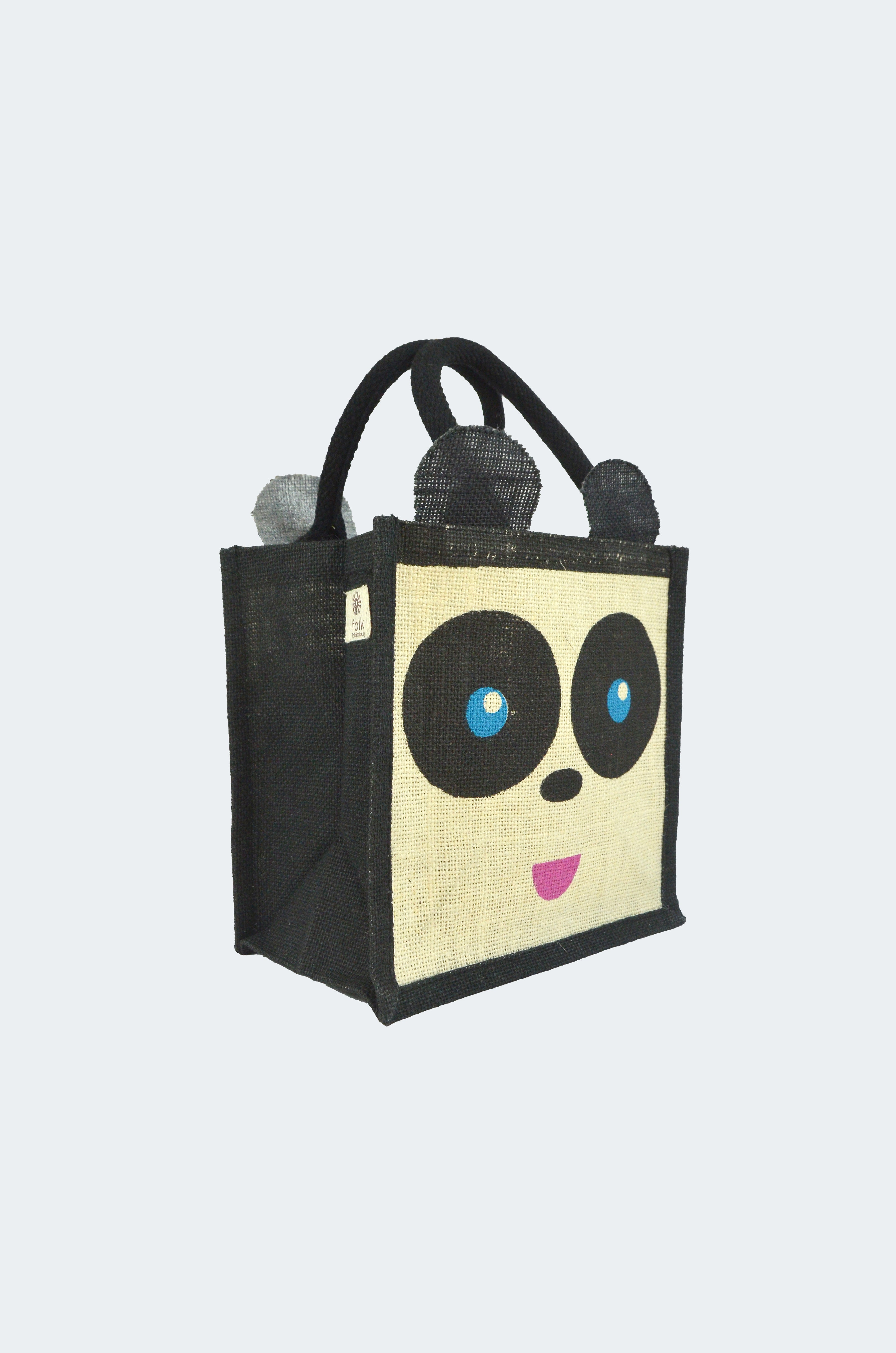 Animal Jute Bag- Panda Print