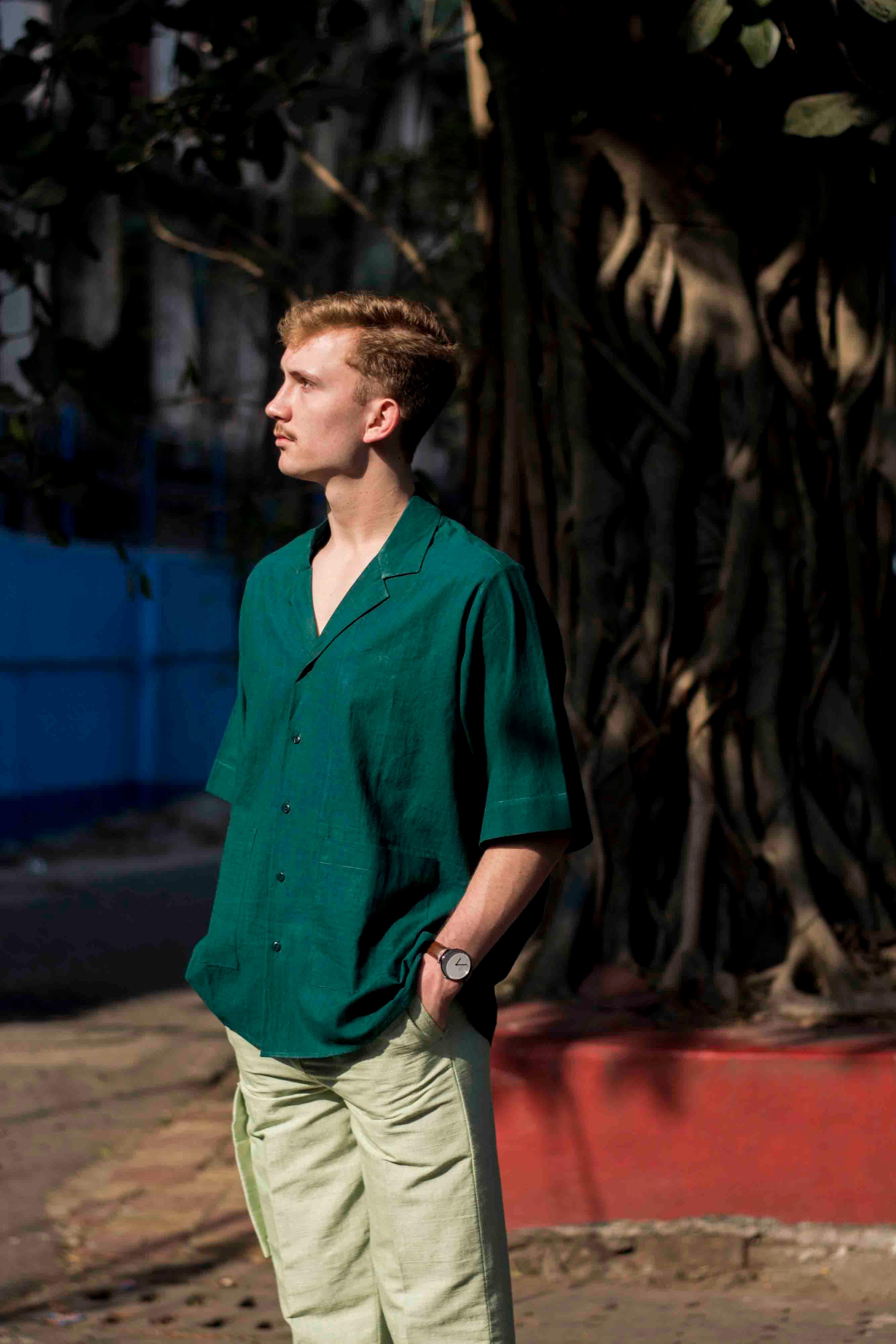 Emerald Green Casual Shirt - Folk