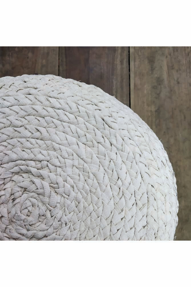 Upcycled Cotton Pouffe